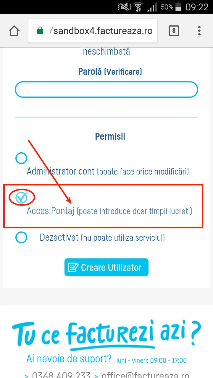Cum adaug utilizatori noi? - pasul 5